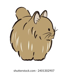 cute cat cartoon illustration. full body. pet, animal. for print, sticker, poster, and more.
