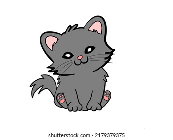 Cute cat cartoon pattern stickers, designed for pajamas art.  Clothes and cups