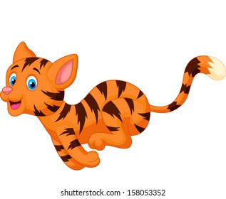 Cute cat cartoon running