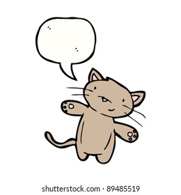 cute cat cartoon with speech bubble