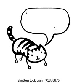 cute cat cartoon with speech bubble
