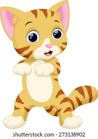 Cute cat cartoon standing