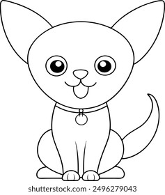 Estilo lindo de la historieta del gato para colorear simple