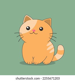 Cute cat in cartoon style. Vector illustration