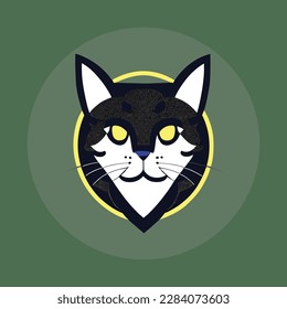 A Cute Cat Cartoon style Vector Illustration Icon. This is an editable and printable high quality vector eps file. Good use for symbol, icon, logo, T-shirt design, avatar or any design.