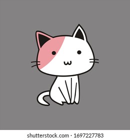 arte vectorial de dibujos animados de un lindo gato