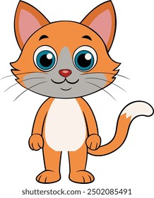 Cute Cat cartoon  vector art illustration