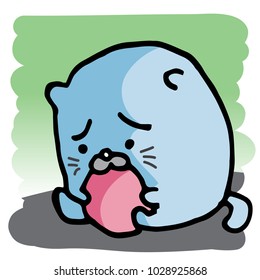 cute cat cartoon vector character