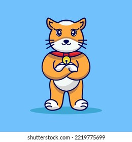Cute cat Cartoon Vector Icon Illustration