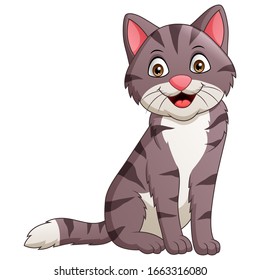 Cute cat cartoon. Vector illustration