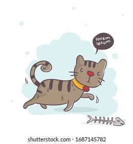 süße Katzenkartoon-Vektorillustration, Illustration