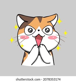 Cute Cat Cartoon Vector Illustration