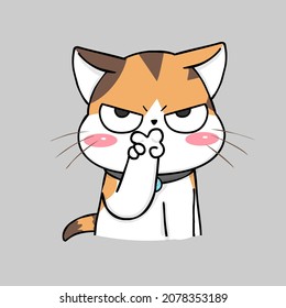 Cute Cat Cartoon Vector Illustration
