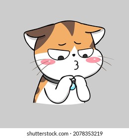 Cute Cat Cartoon Vector Illustration