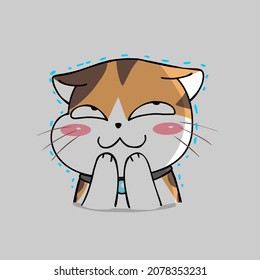 Cute Cat Cartoon Vector Illustration