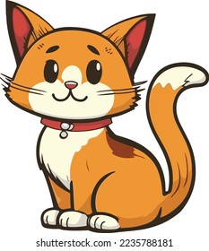 Cute Cat Cartoon Vector illustration
