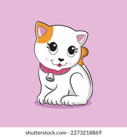 ilustración vectorial de dibujos animados de gatos lindos