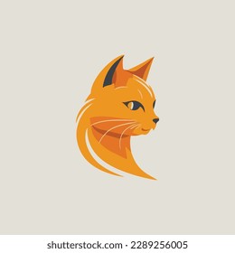 Cute cat cartoon, vector illustration