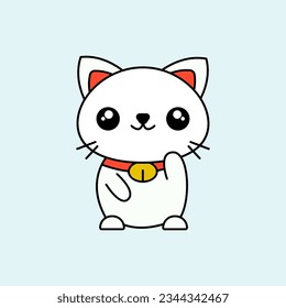 Cute Cat Cartoon. Vector illustration	
