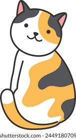 cute cat cartoon vector illustration.