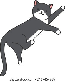Ilustración vectorial de dibujos animados lindo gato