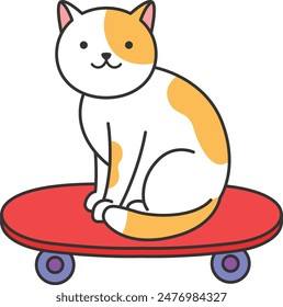 Ilustración vectorial de dibujos animados lindo gato