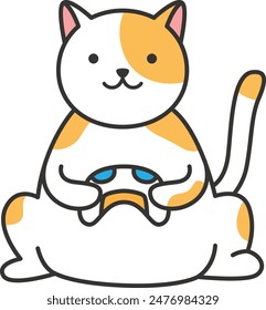 Cute cat cartoon vector illustration