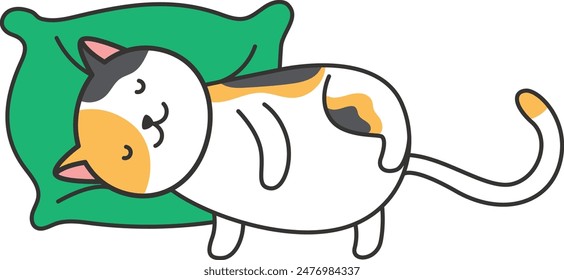 Cute cat cartoon vector illustration