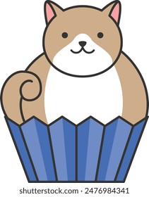 Cute cat cartoon vector illustration