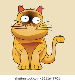 Cute Cat Cartoon Vector Illustration