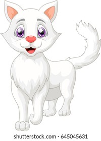 Cute cat cartoon. vector illustration