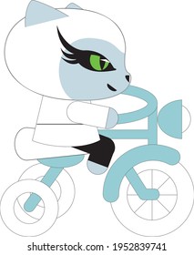 cute cat character animal vector design