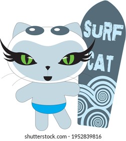 diseño de vectores de animales de personaje de gato lindo