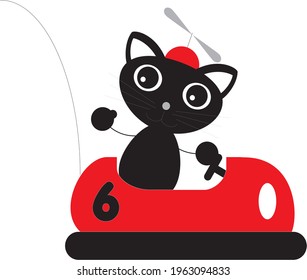 cute cat character animal vector design