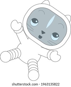 cute cat character animal vector design