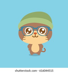 Cute cat character cartoon design