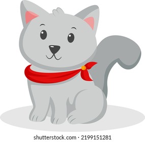 Cute Cat Character Design Illustration
