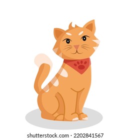 Cute Cat Character Design Illustration