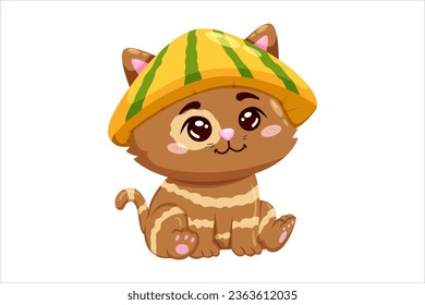 Cute Cat Character Design Illustration