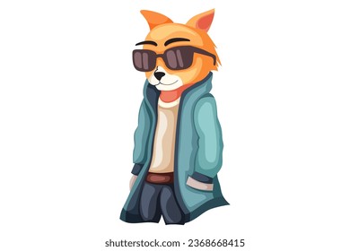 Cute Cat Character Design Illustration