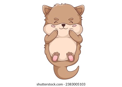 Cute Cat Character Design Illustration