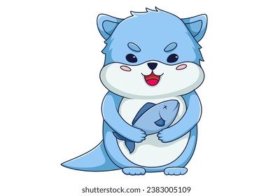 Ilustración de diseño de caracteres de gatos pequeños