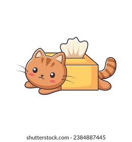 Cute Cat Character Design Illustration