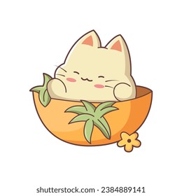 Cute Cat Character Design Illustration