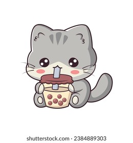 Cute Cat Character Design Illustration