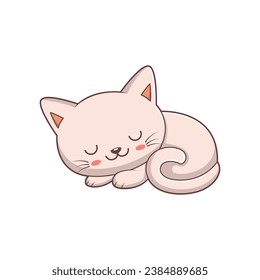 Cute Cat Character Design Illustration