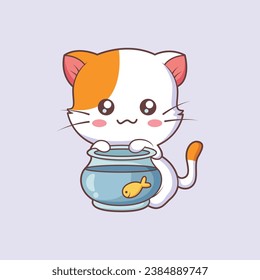 Cute Cat Character Design Illustration