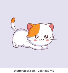 Cute Cat Character Design Illustration