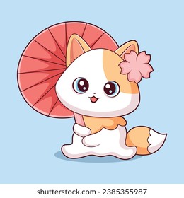 Cute Cat Character Design Illustration