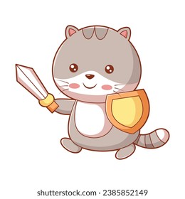 Cute Cat Character Design Illustration